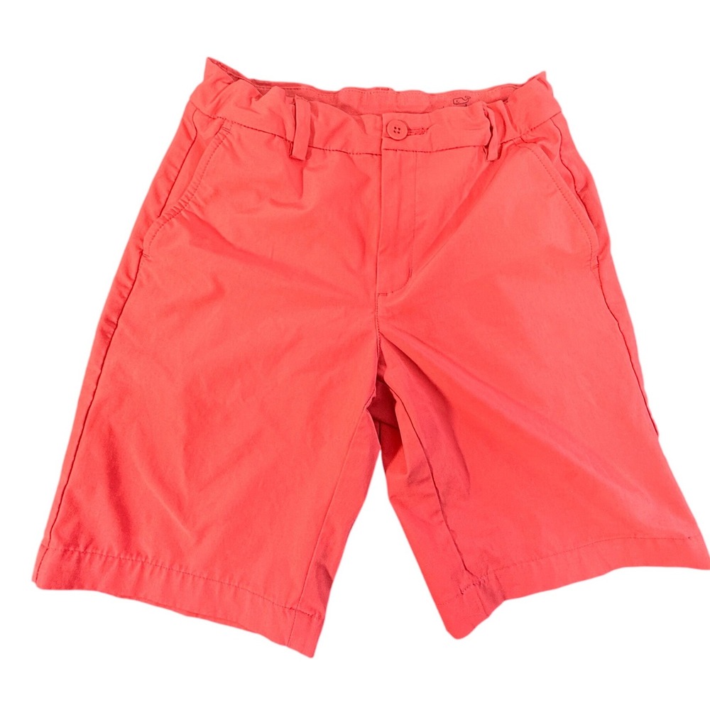 Vineyard Vines Boys Performance Breaker Shorts Coral Pink Size 12 Adjustable